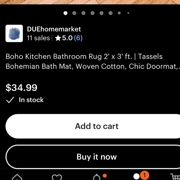 2’ x 3’ Boho Rug - Picture 2 of 2